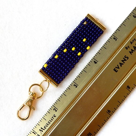 Alaska state flag Big Dipper North Star bead keychain bag charm, handmade - Picture 3 of 3